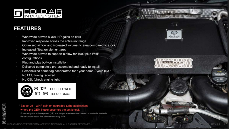 BlackBoost Mercedes AMG C63(S) M177 (205 / 253) Cold Air Intake System